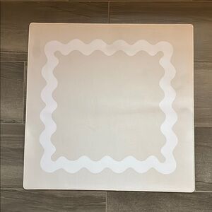 Modern Beige and White Mahjong Mat